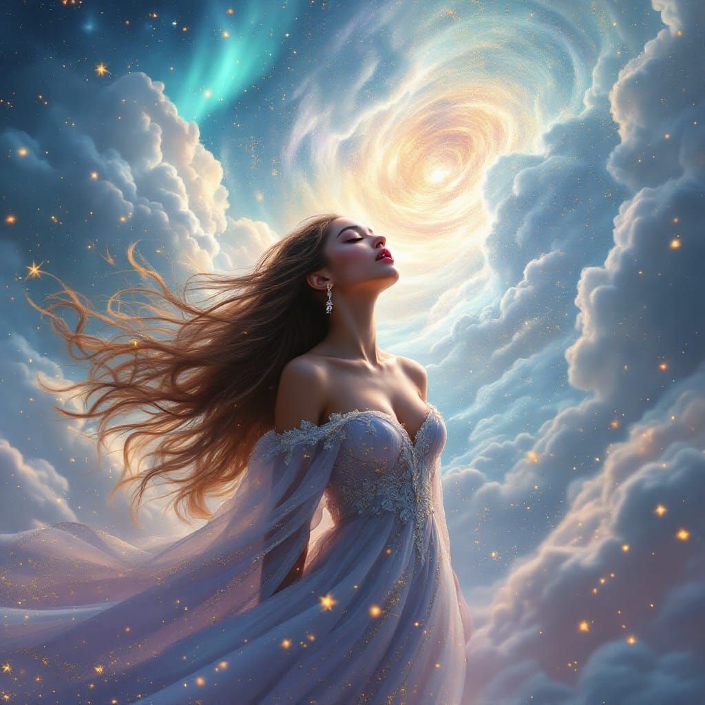 Fantasy Pop Diva Sings in Celestial Realm