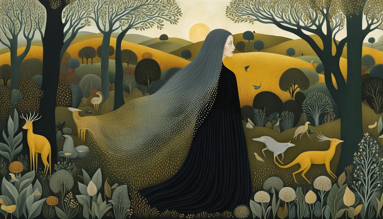 Mythical Creatures and Sunset in Digital Alcohol Ink