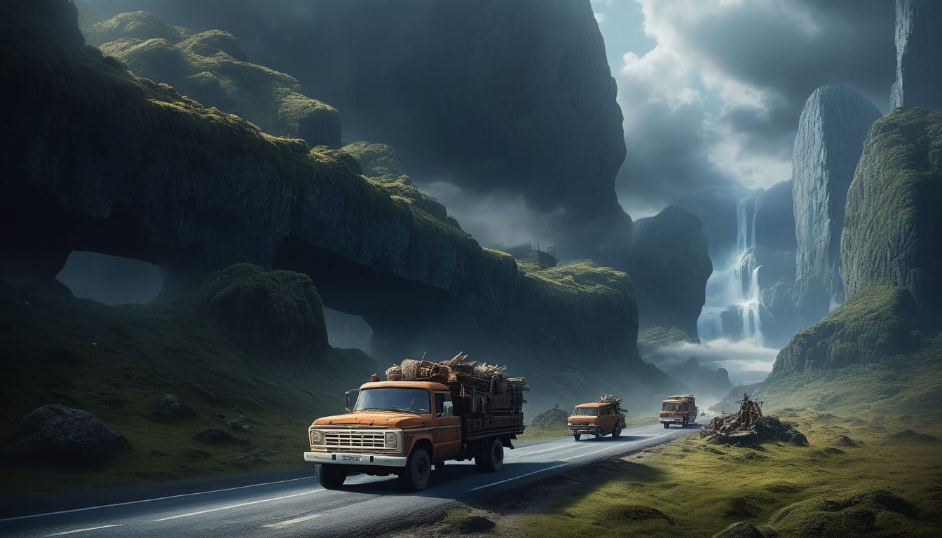 Epic Stone Age Journey in a Majestic Digital Landscape