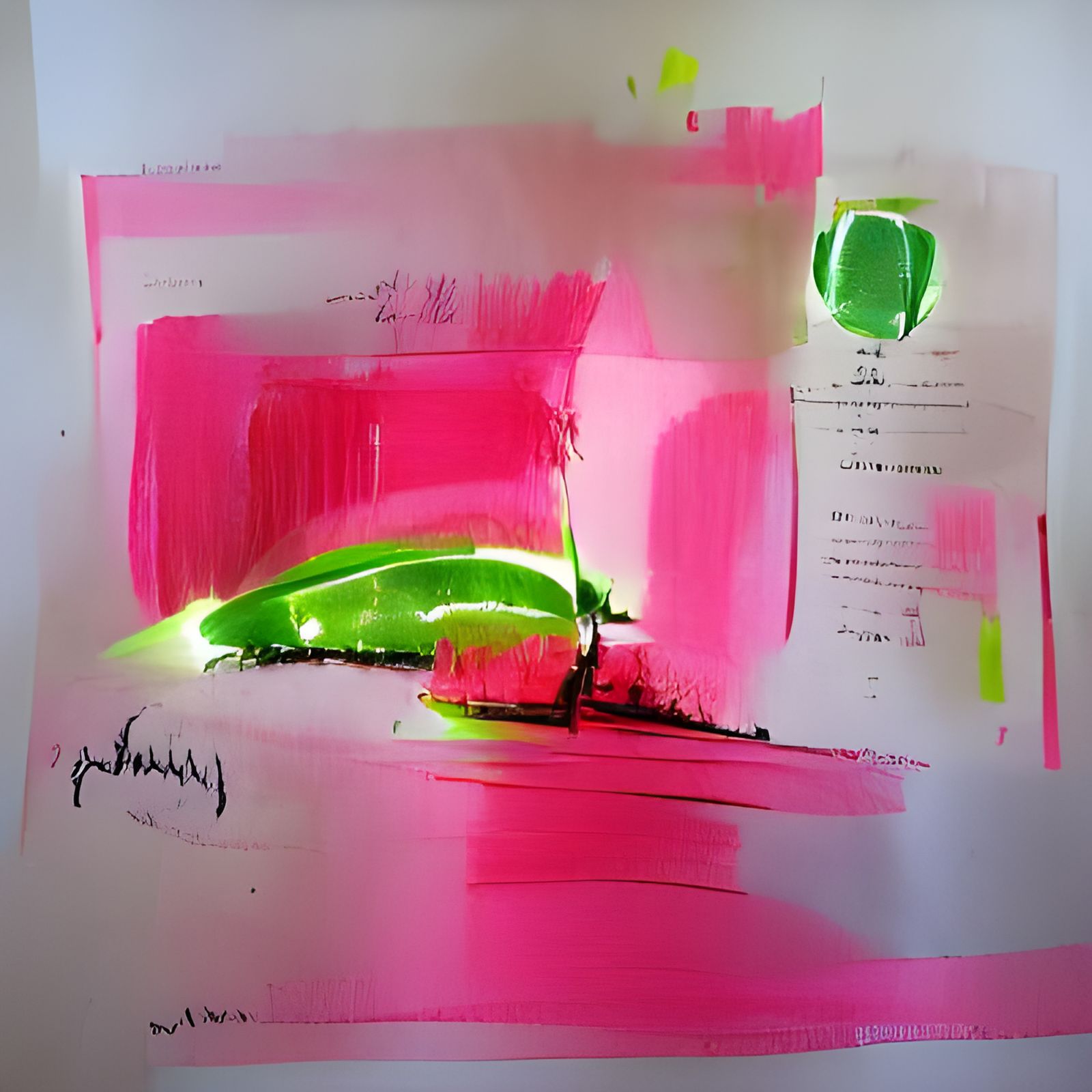 Neon Ink Drawing in James Gurney Style