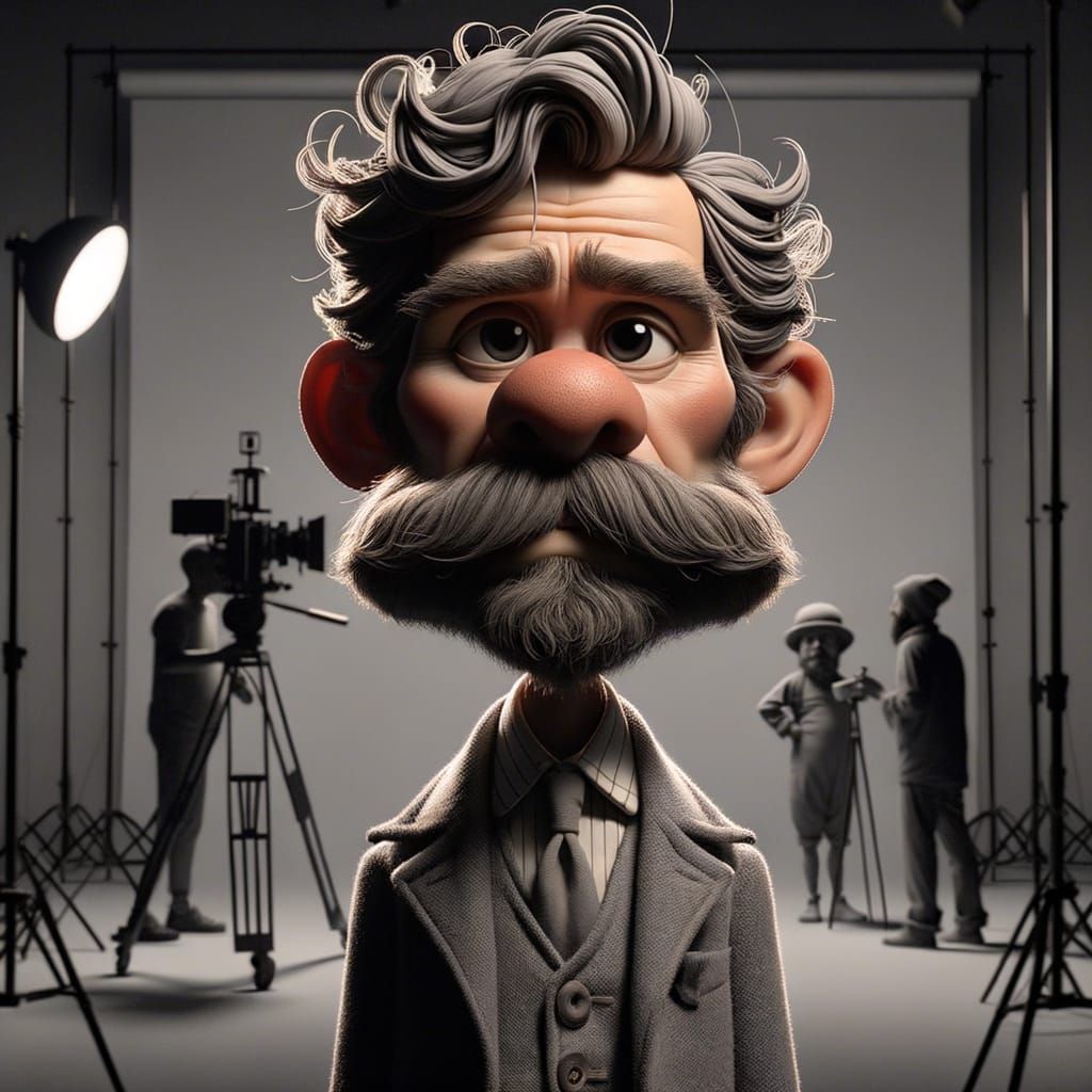 3D Character Render with Exaggerated Proportions