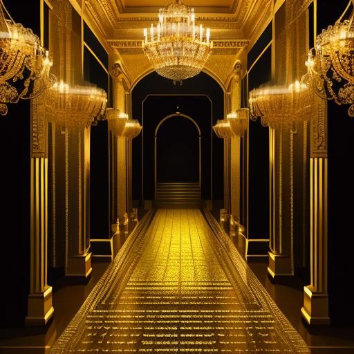 Egyptian Pharaoh in Golden Palace, Kodak Ektar Style