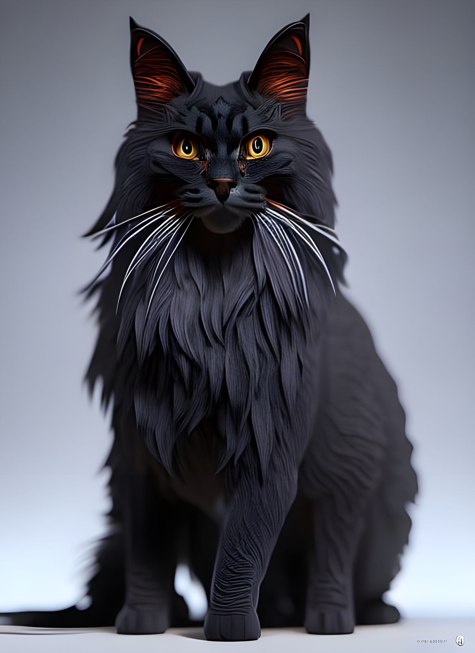 Hyperdetailed Spider Cat Digital Art