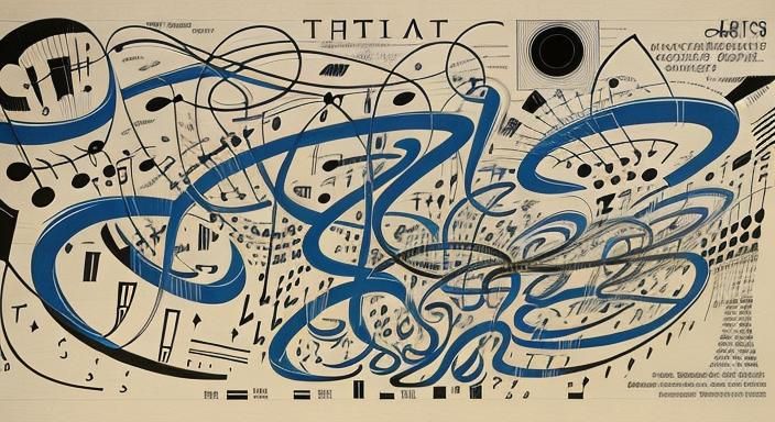 Complex Graphic Music Score in Kandinsky Style
