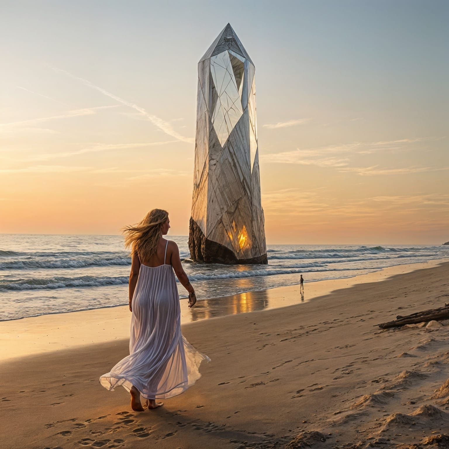 Surreal Beach Discovery Unveils Towering Crystal