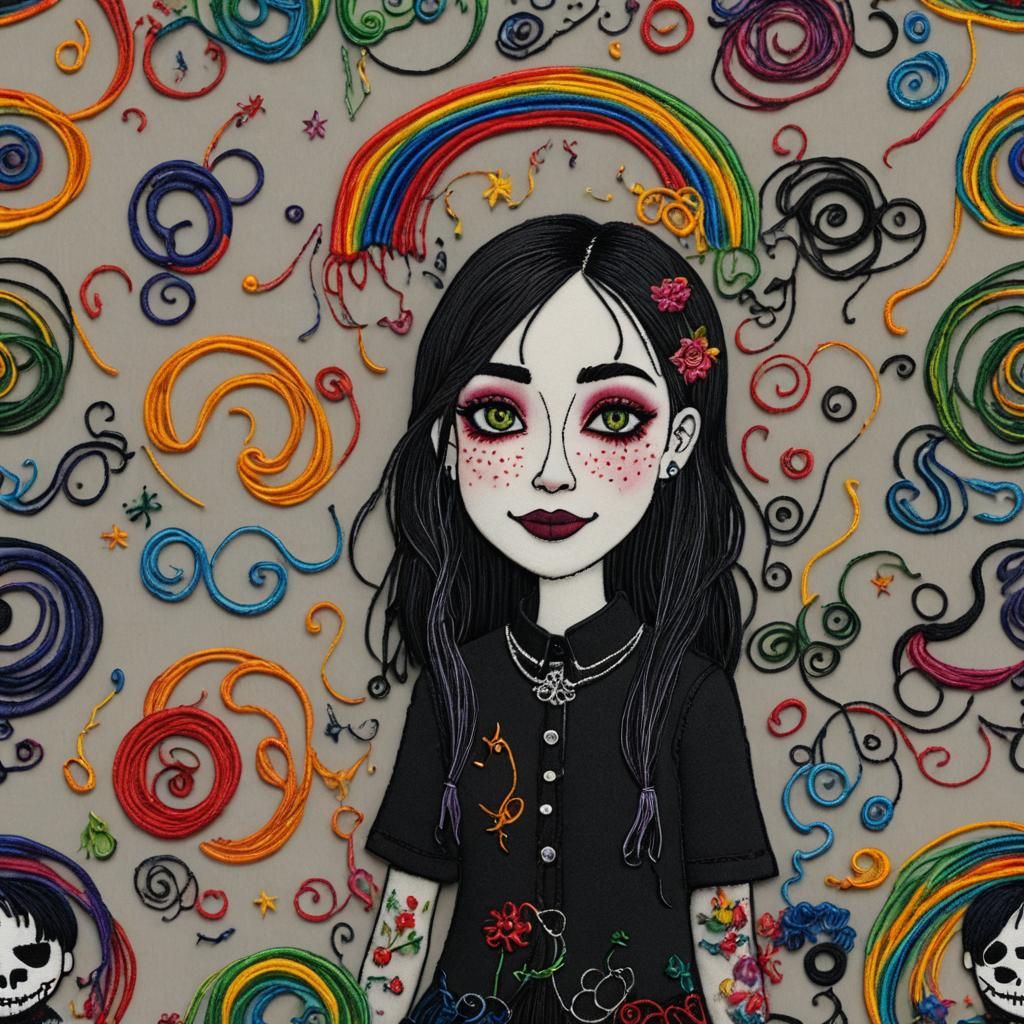 Goth Girl cracks a smile