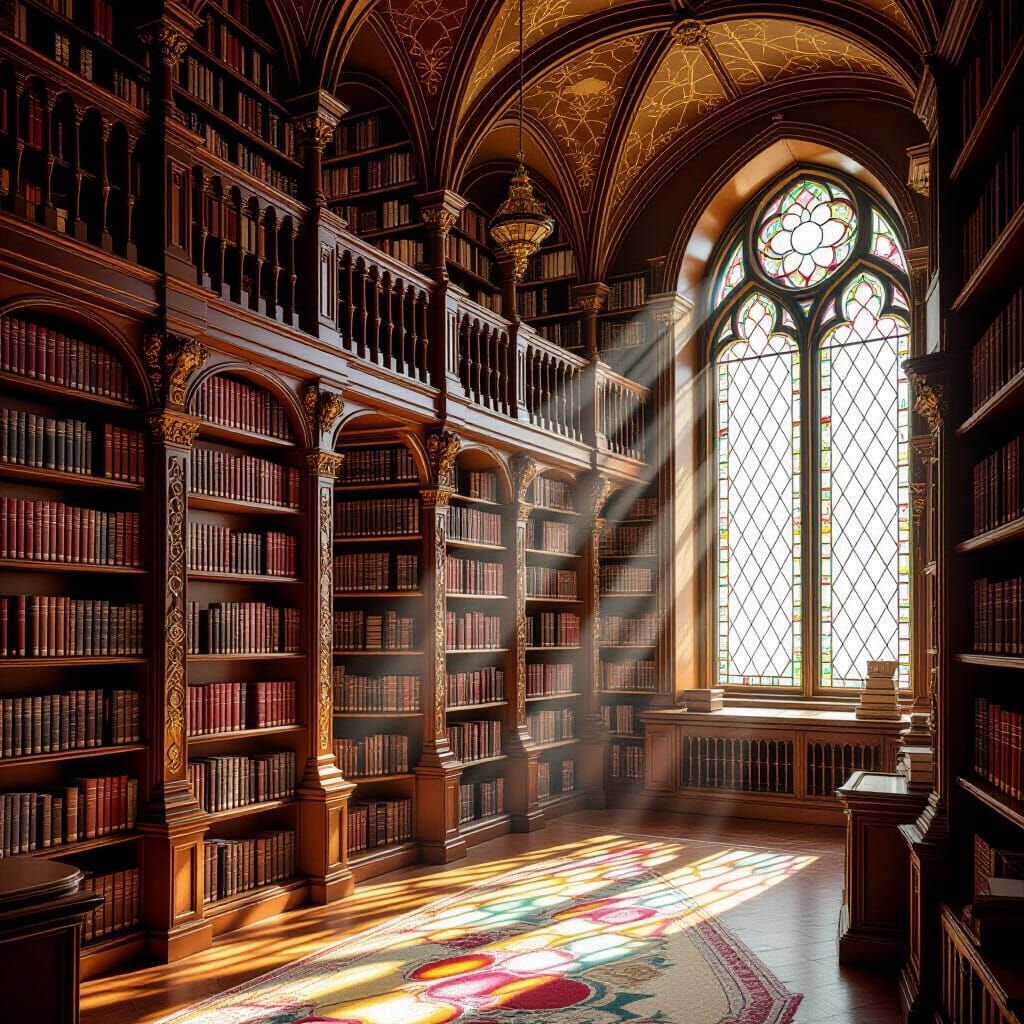 Whimsical Library: Gingerbread Shelves, Chocolate Books