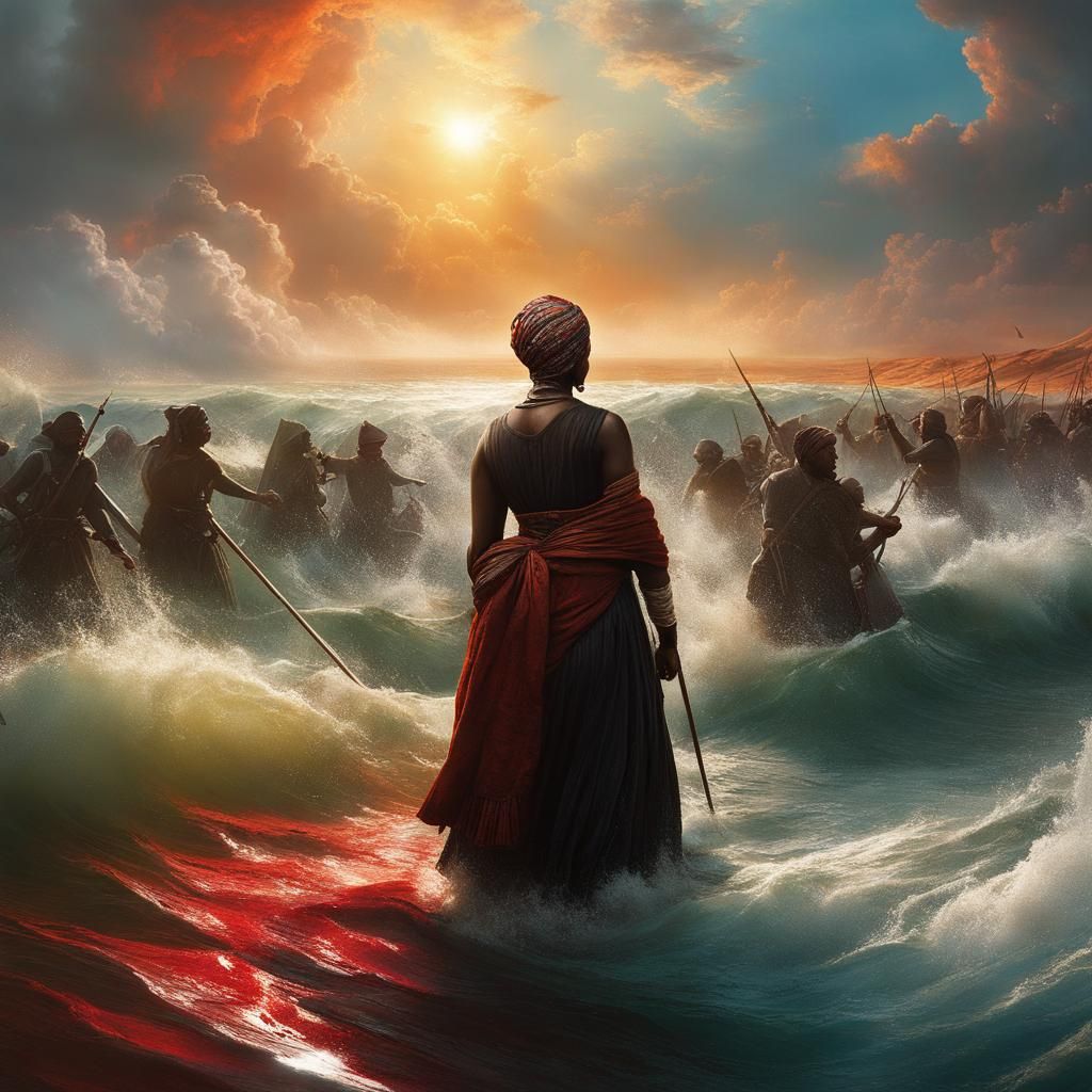 Harriet Tubman Parts the Sea: Epic Biblical Scene