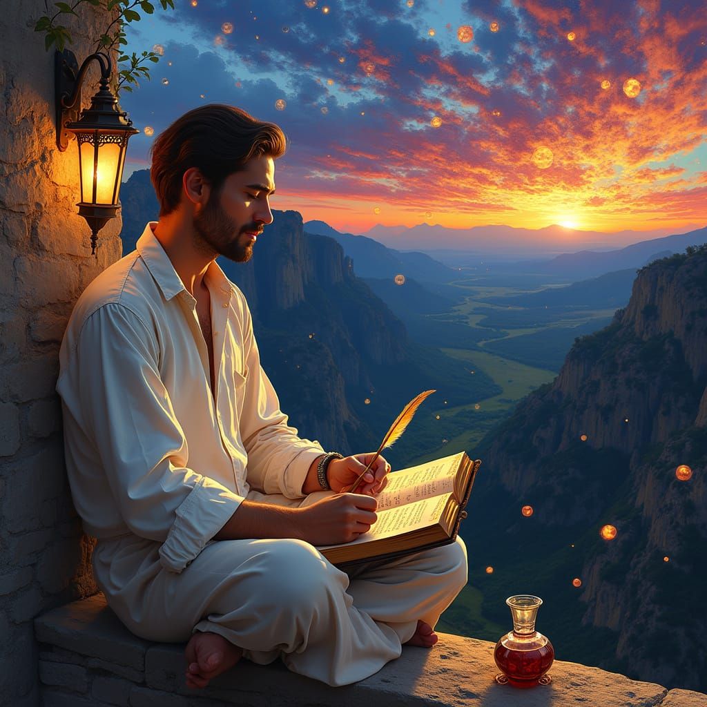 Whispers of Inspiration in a Sunset Glow