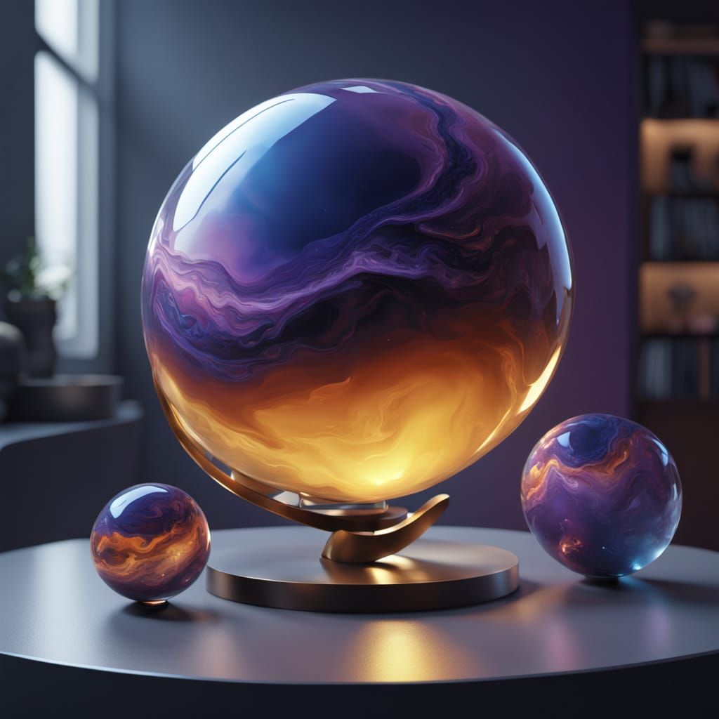 Anthropomorphic Planet in Hyper-Realistic 3D Concept Art