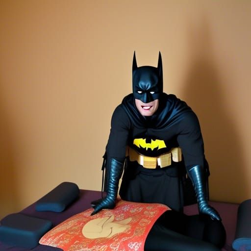 Batman Enjoying a Thai Massage