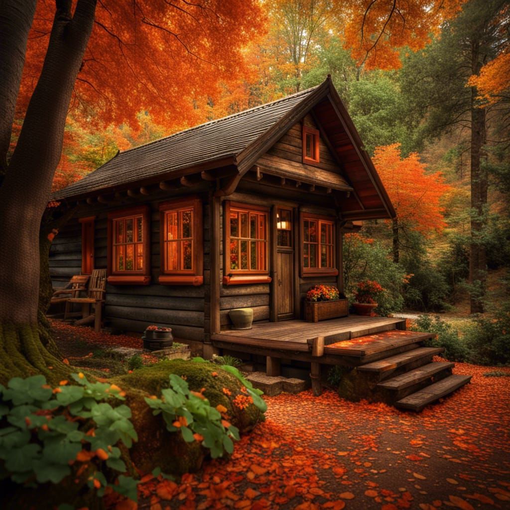 Cozy cabin in the woods v2