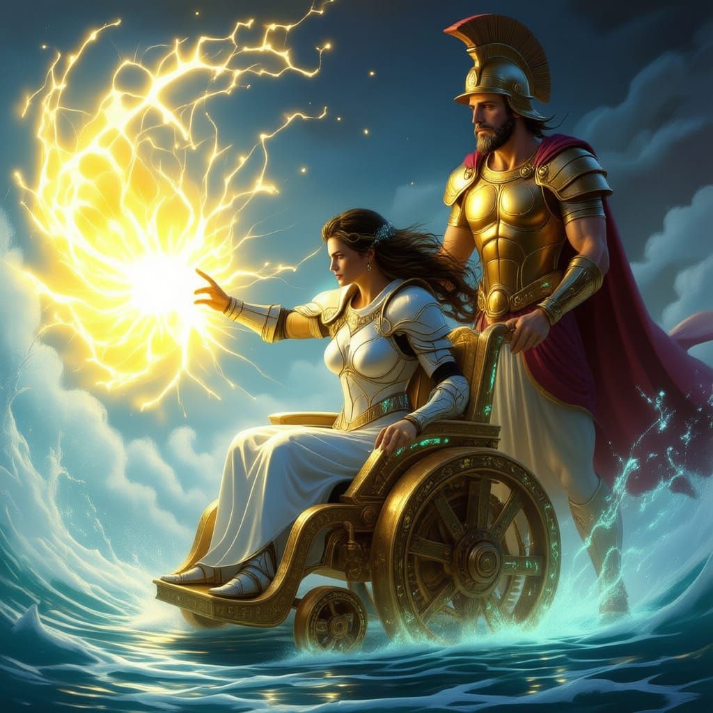 Warrior Woman Defeats Water Mages with Divine Magic