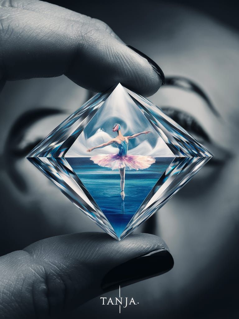 Diamond Captures Swan Lake Ballet Scene, Conceptual Photo