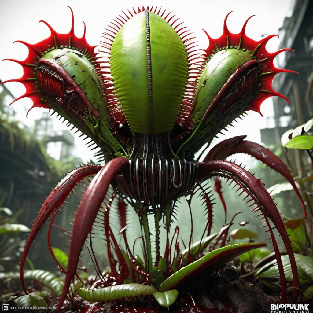 Heavily Mechanized Biopunk Venus Fly Trap
