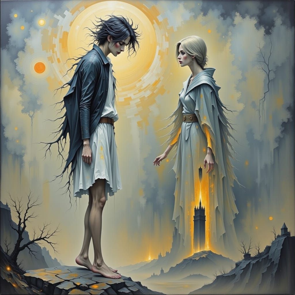 Ethereal Pale Scene: A Surrealist Interpretation