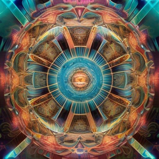 Infinite Dimensions Portal in Art Deco Style