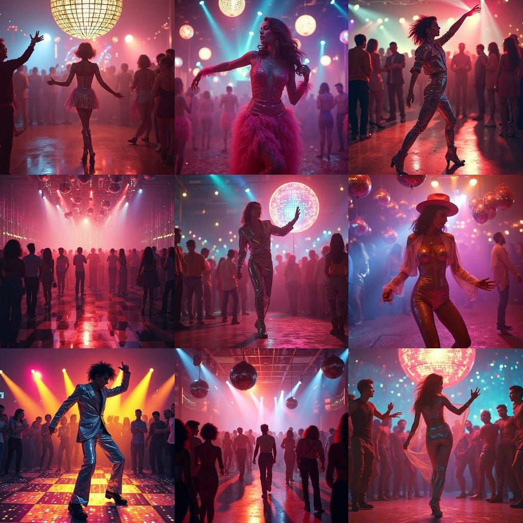 1970s Disco Scene with Retro Vibe