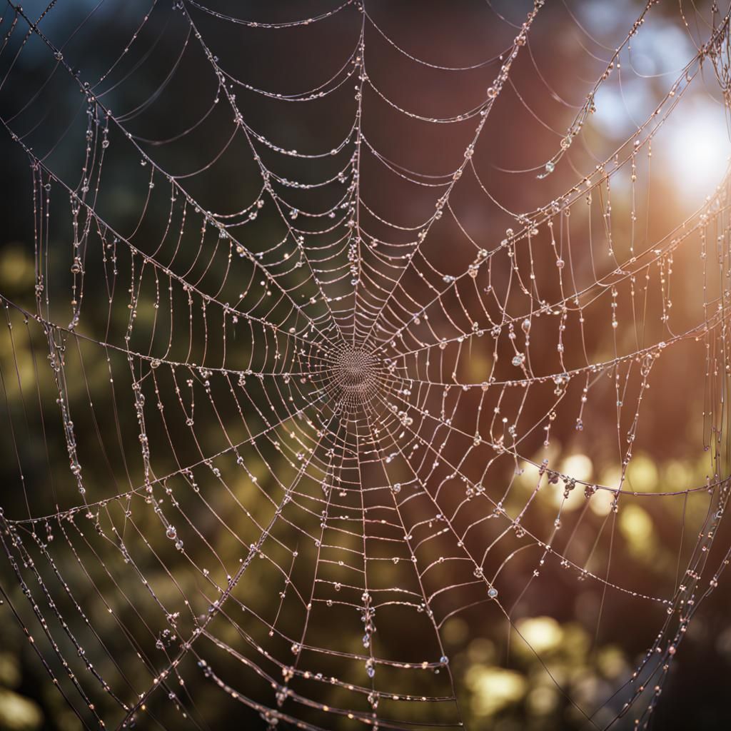 Crystal Orb-Weaver Weaving a Beautiful Spiderweb