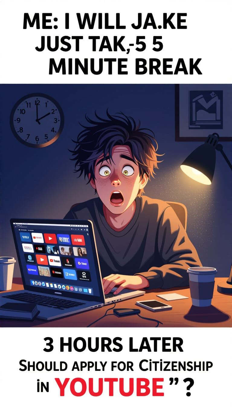 Late Night Study Session: Sleepy Person at Desk, 3 AM