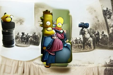 The Simpsons Family in 1800s Photography Style
