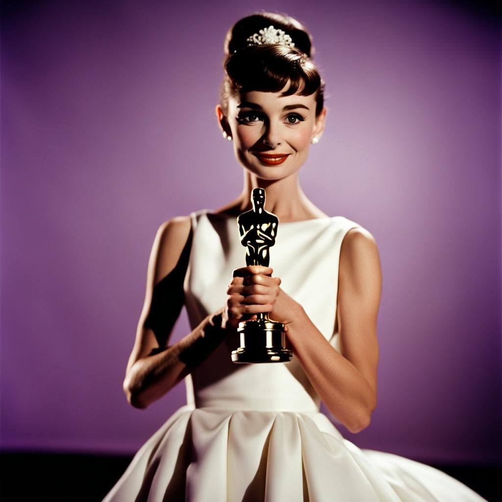 Audrey Hepburn Inspired Image in Givenchy Gown