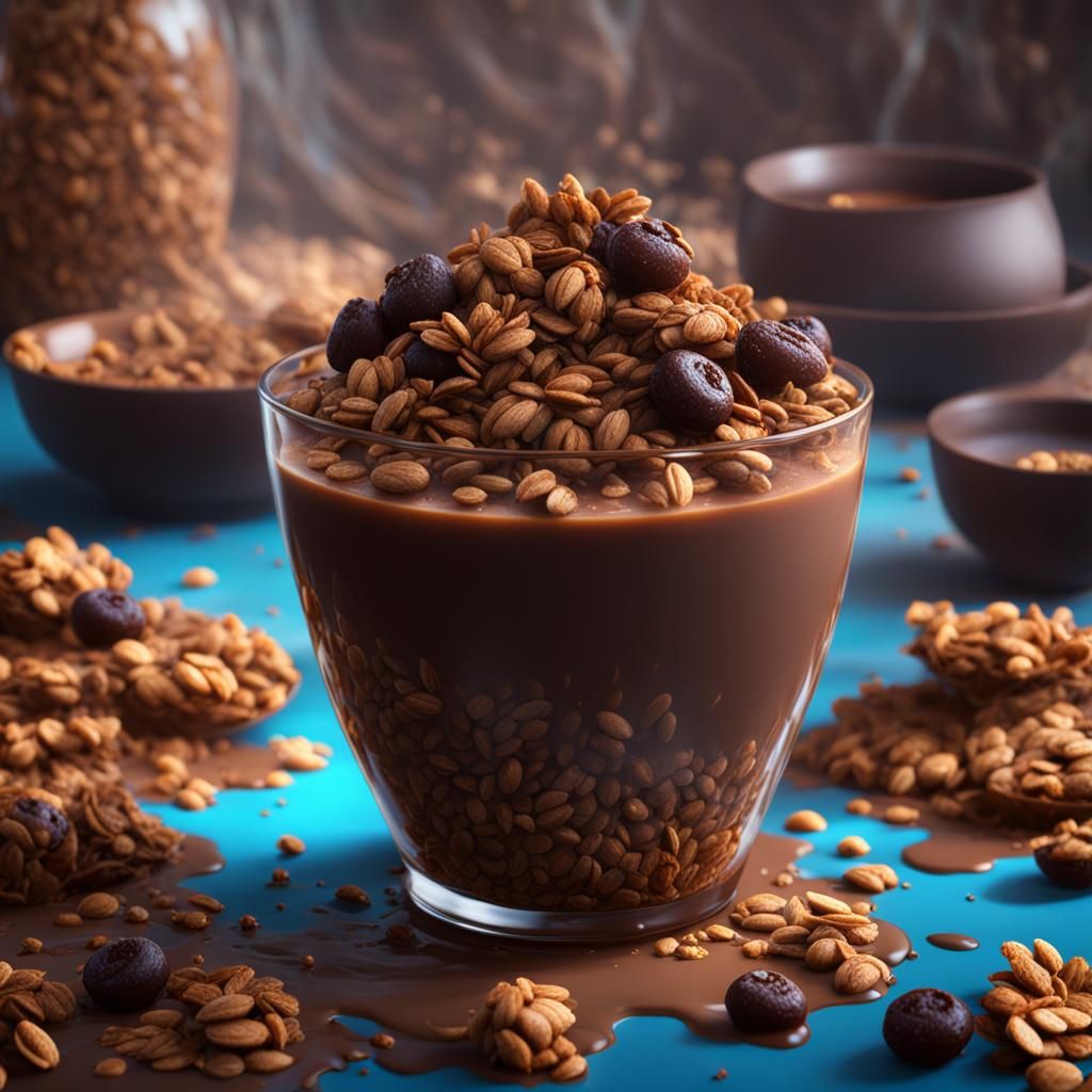 Granola in Chocolate: Detailed Matte Painting