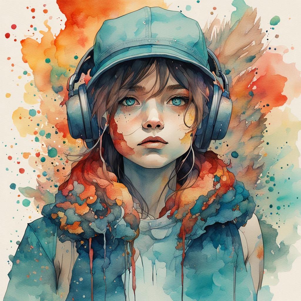 Watercolor Chipmunk in Analog Style, 4K