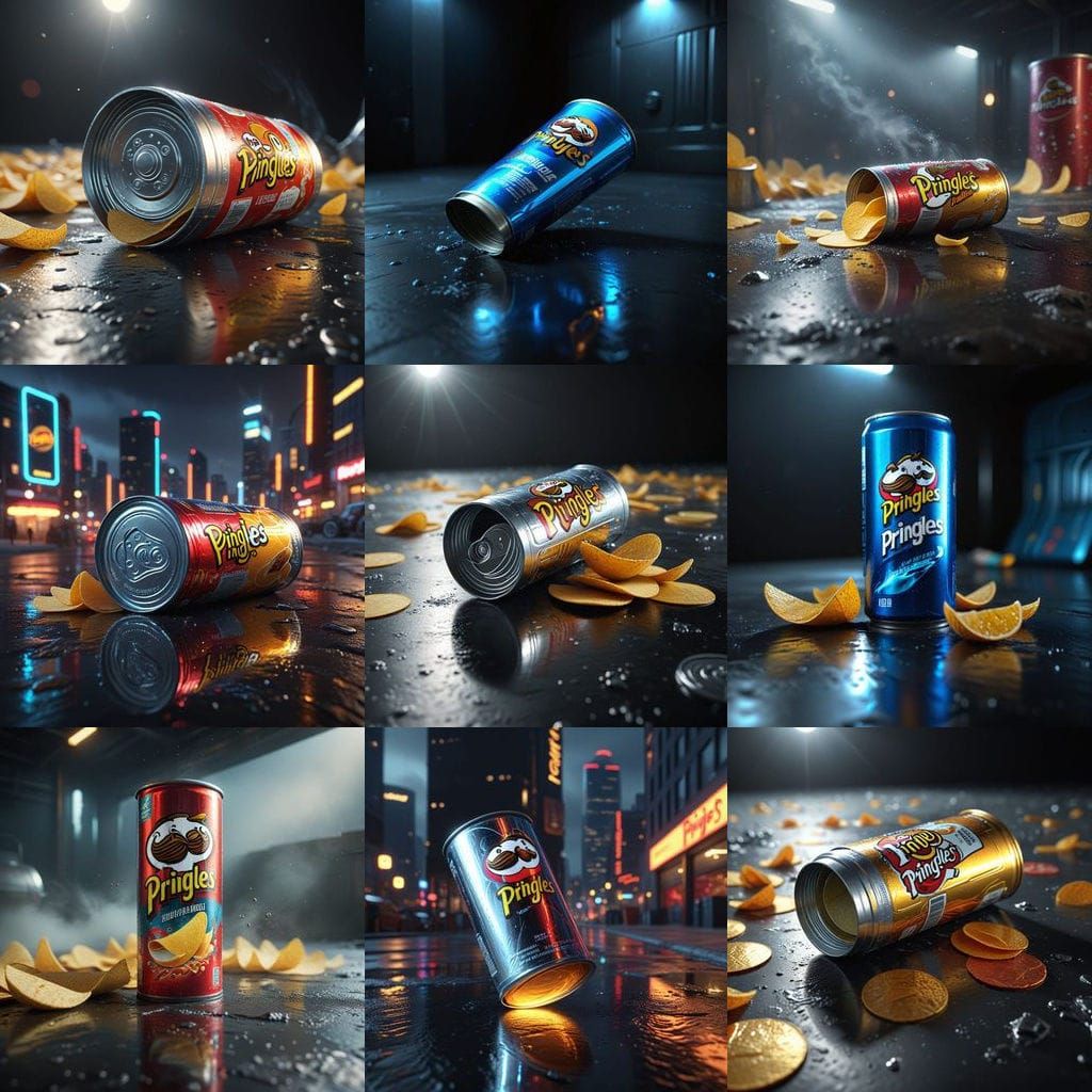 Futuristic Pringles Can with Intricate Mech Details