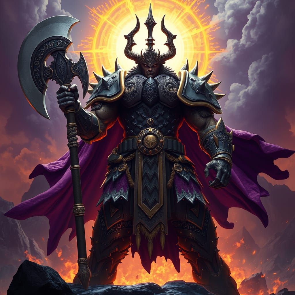 Warrior God Ares Stands Tall in Dark Fantasy Realm