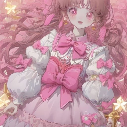 Sailor Moon and Sakura in Anime Style