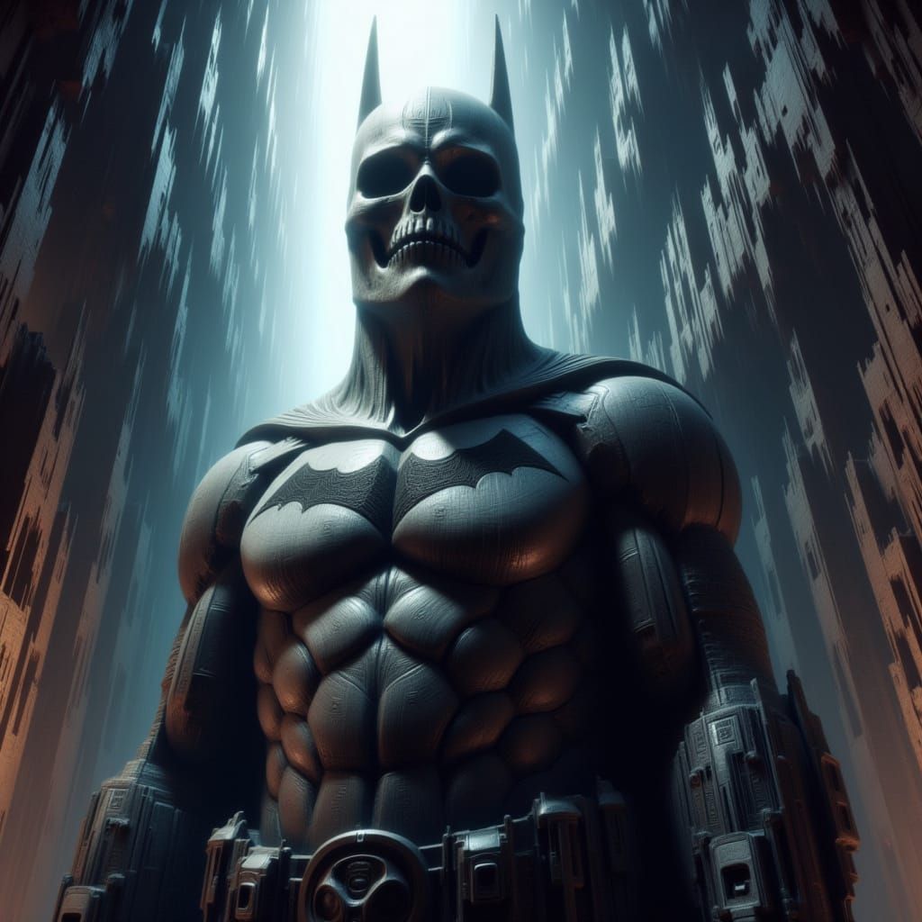 Batman in a Monolithic Skull World