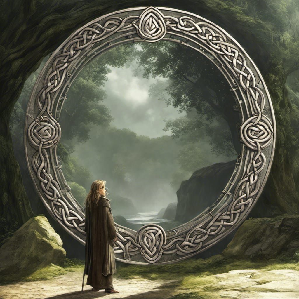 Celtic Druid Near a Stargate
