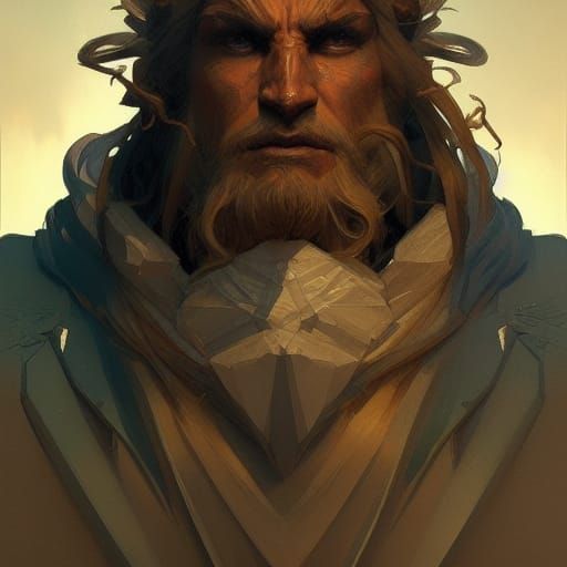 Detailed Portrait of a Beast King in Digital Art