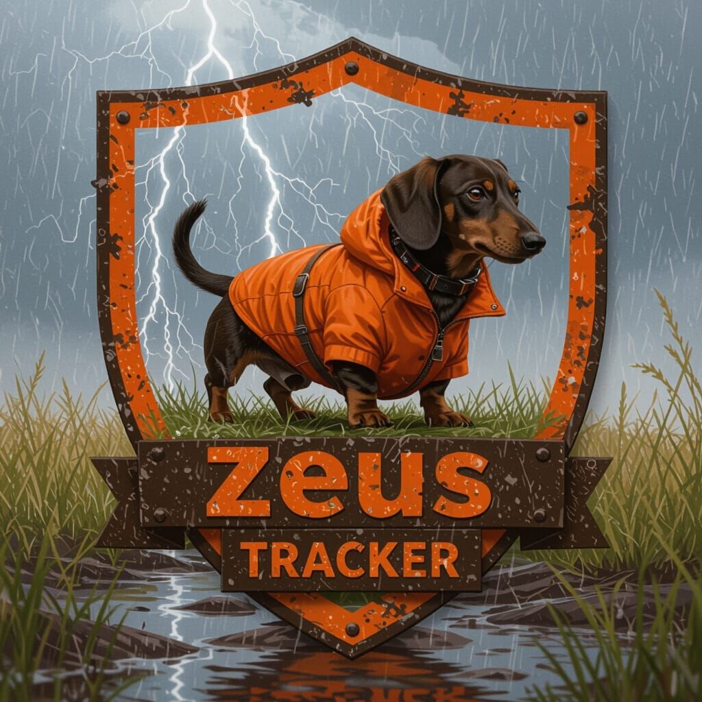Dachshund Scent Tracker Shield Patch in Detailed Matte Style