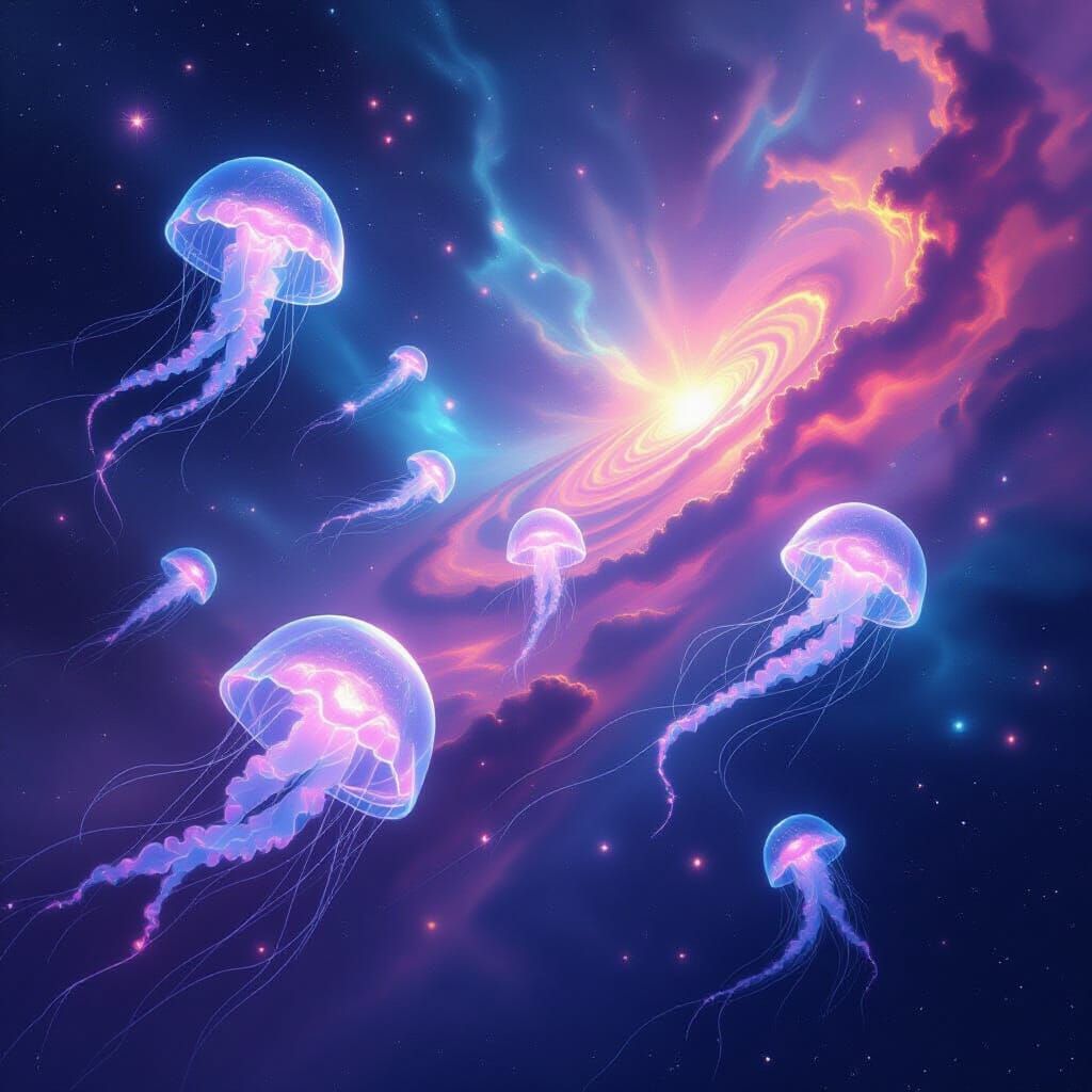 Alien Jellyfish Migration in Cosmic Void