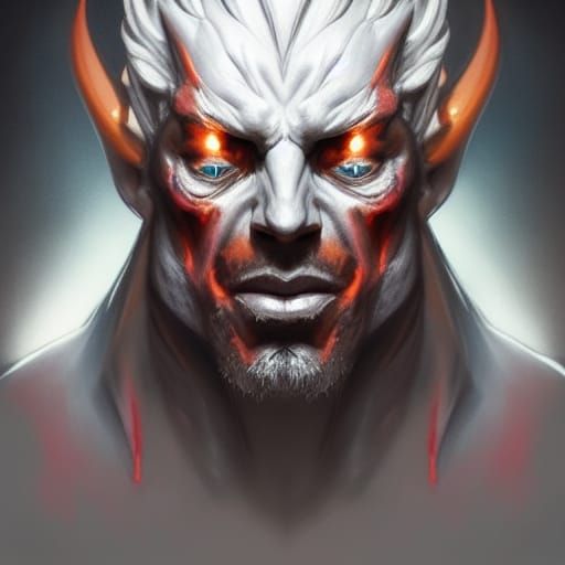 Azazel Portrait in Hyperdetailed Art Nouveau Style