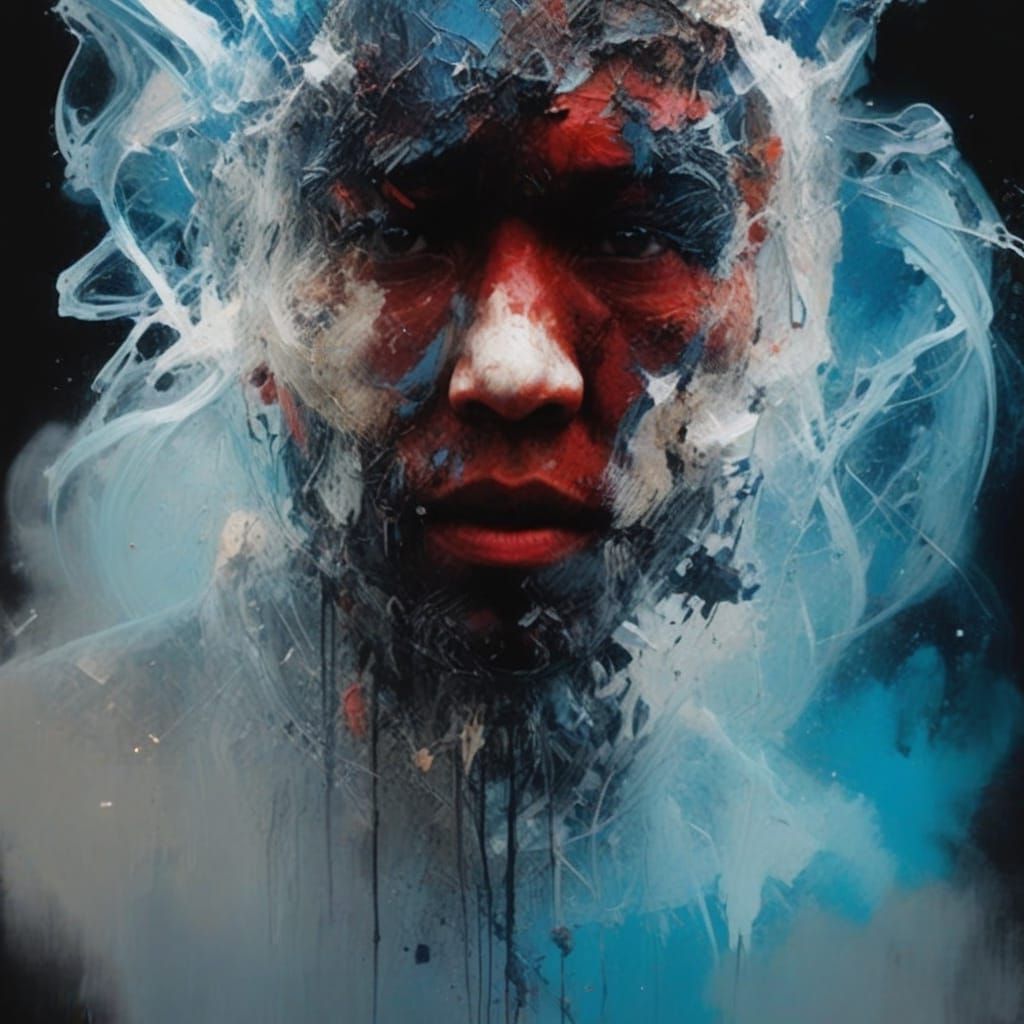 Vibrant Portrait Study in Expressive Impasto Style