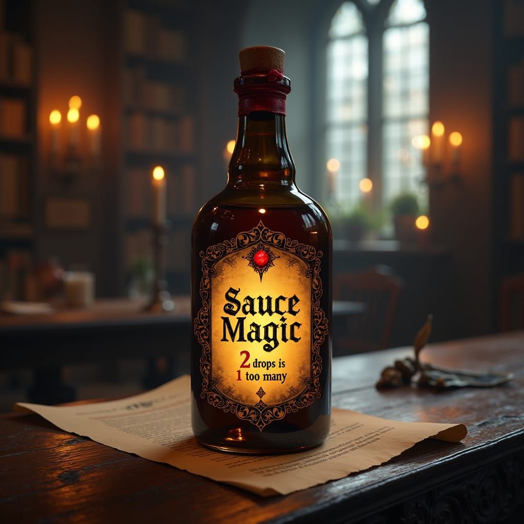 Enchanted Potion in a Medieval Apothecary