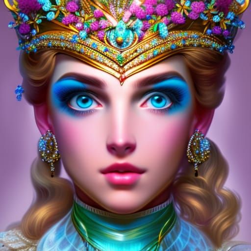 Detailed Portrait of a Gorgeous Princess in Hyperrealism
