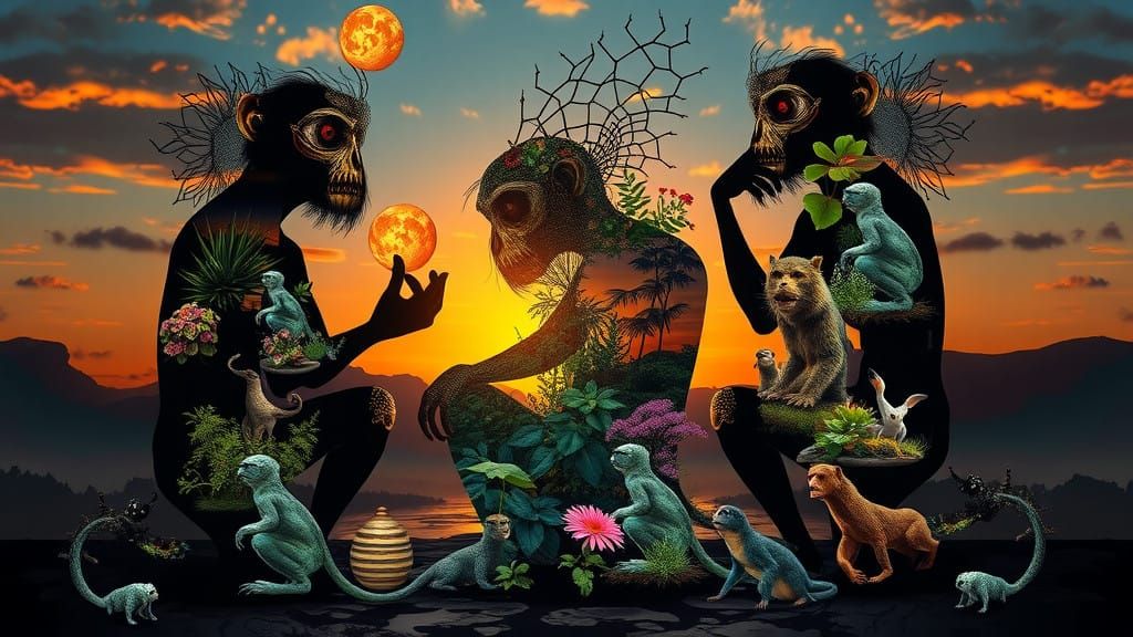 Mystical Creatures in Dreamlike Harmony