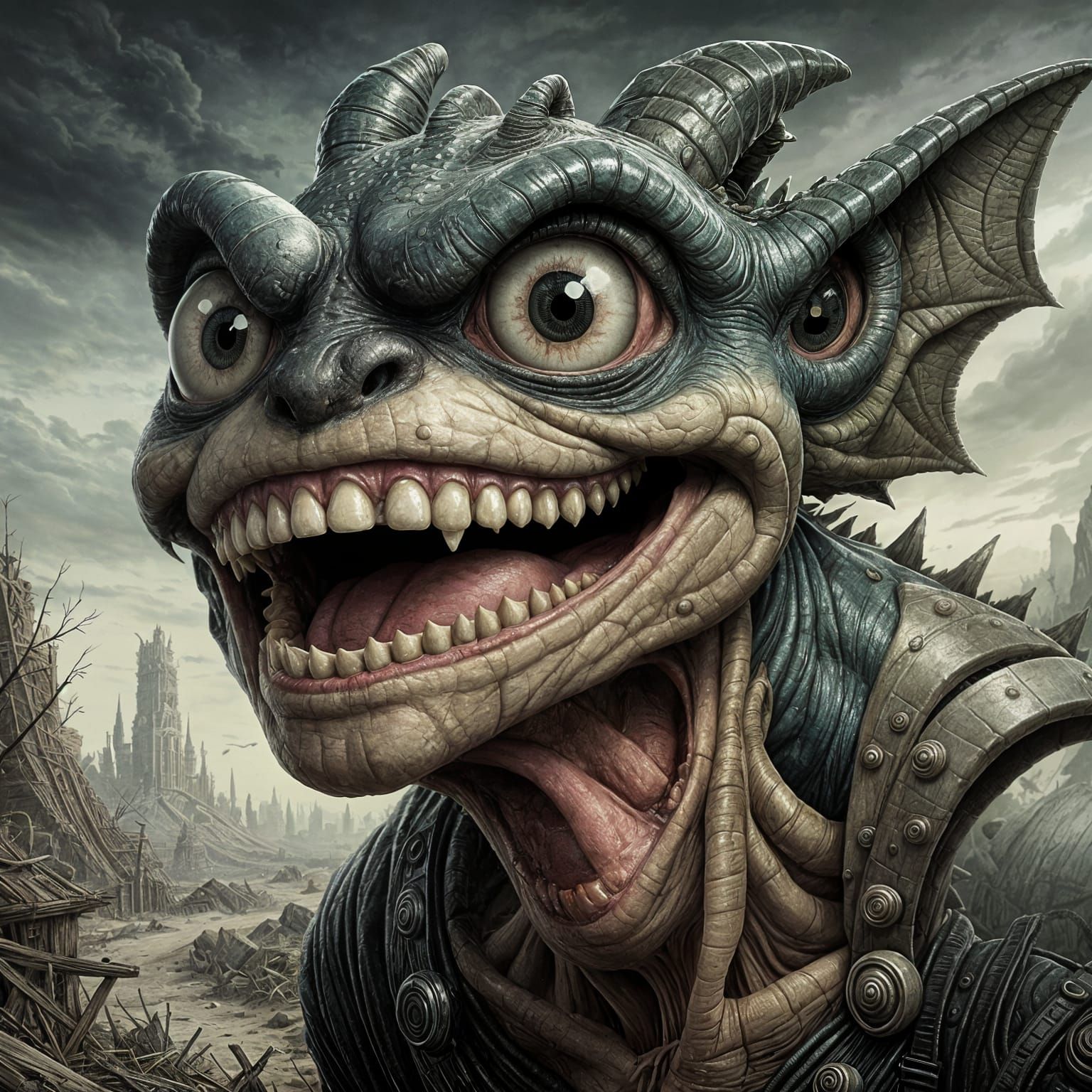 Grotesque Mutant Caricature in Comic Book Art