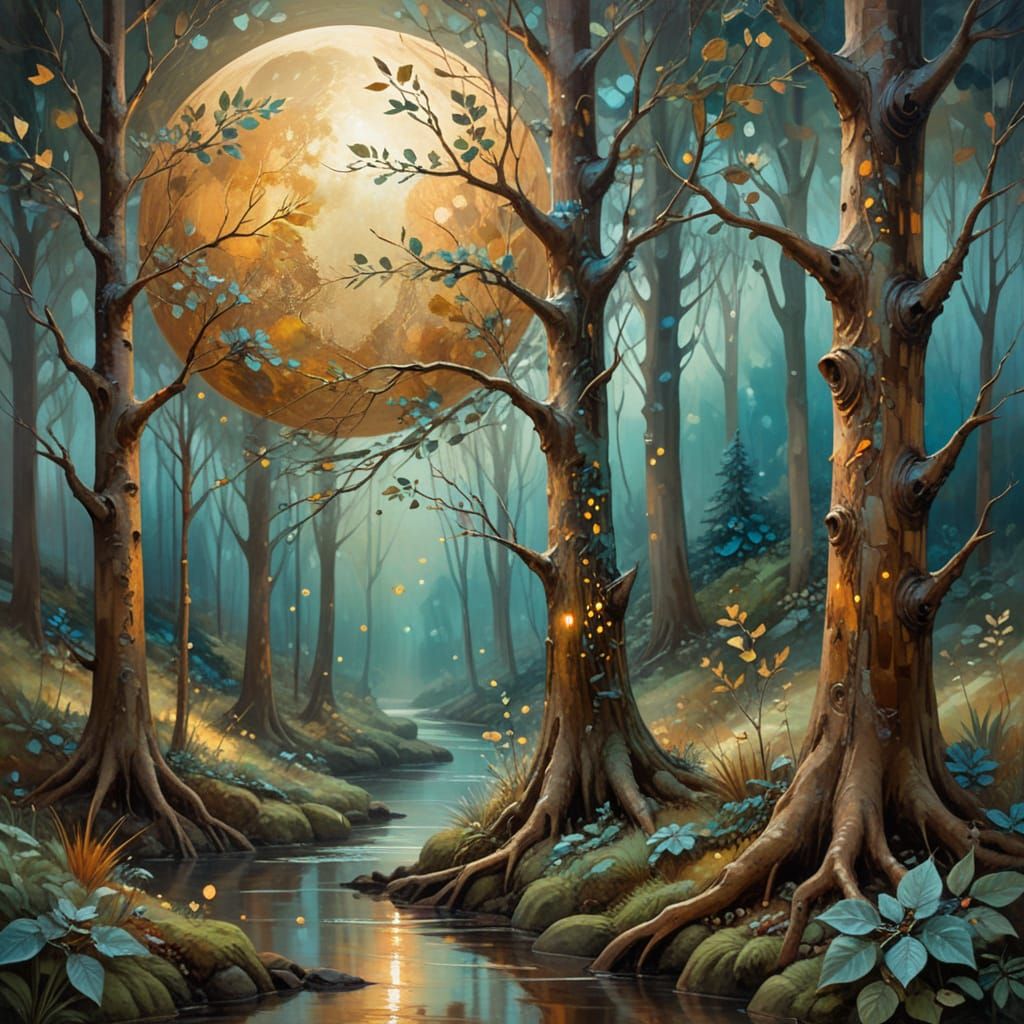 Ethereal Woodland Dreams in Copper and Bronze