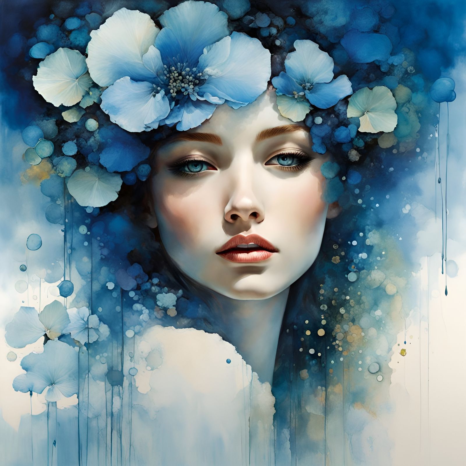 Reflections on Water in Art Brut Style