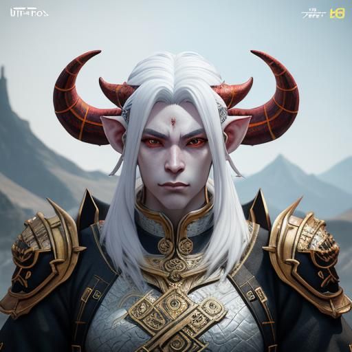 Anime-Inspired 3D Concept Art of a White Monkey with Dragon....