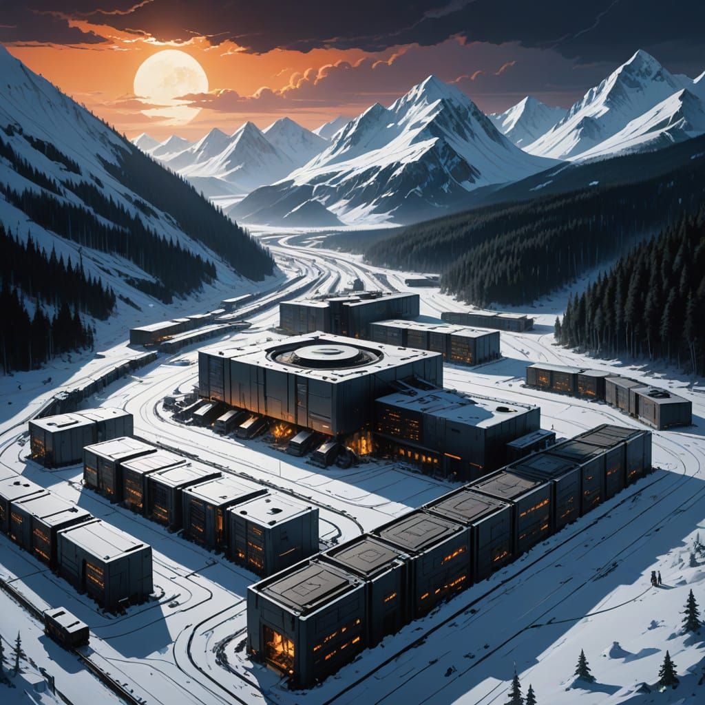 Ethereal Bitcoin Mine Amidst Alaskan Wilderness