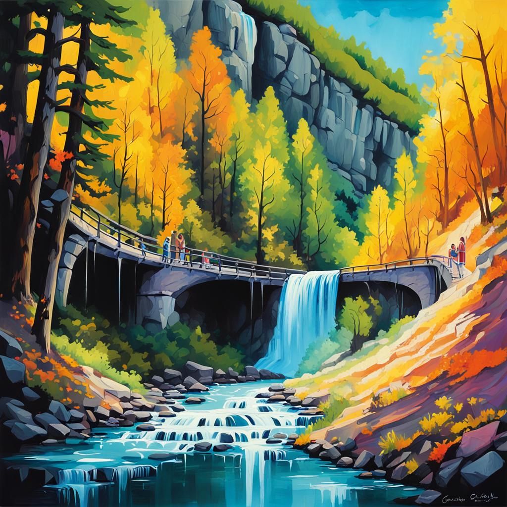 Spearfish Canyon Highway as Graffiti Art