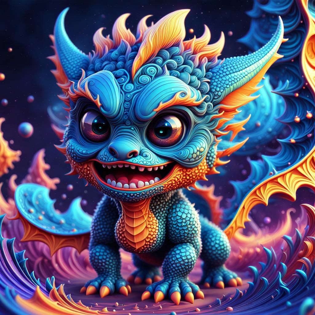 Detailed Dragon Matte Painting in 8K Resolution