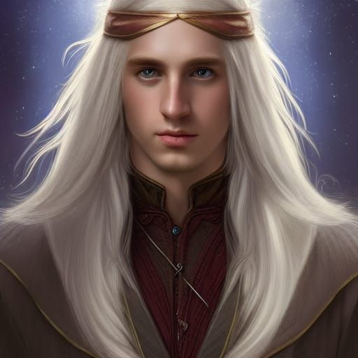 Handsome Elf Portrait Under the Stars in Ultra HD