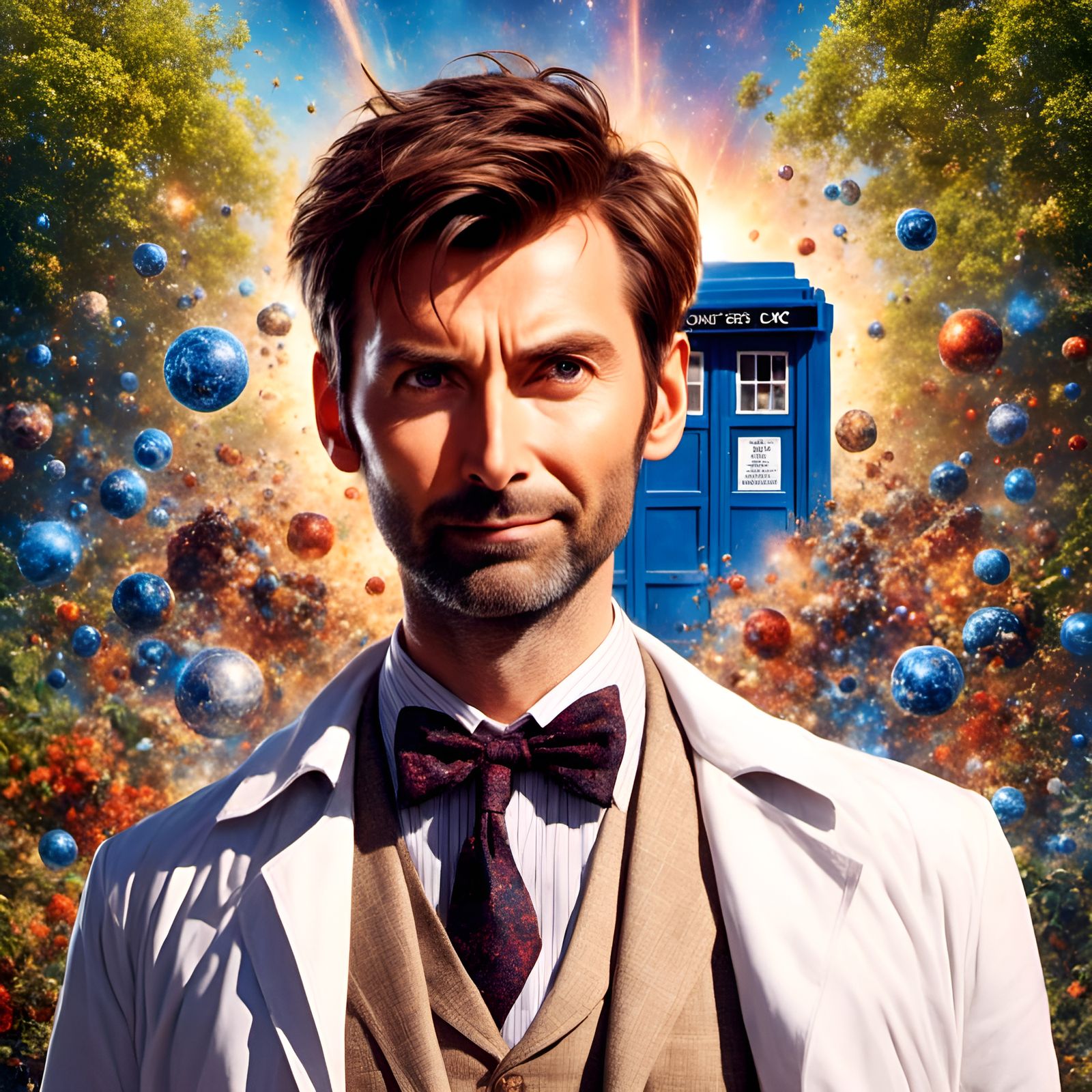 David Tennant Doctor Who Portrait on Sunny Day